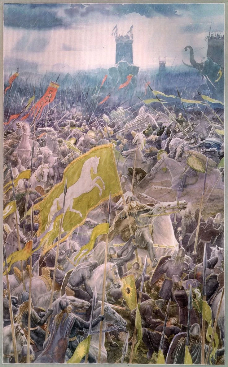 La Battaglia dei Campi del Pelennor, di Alan Lee