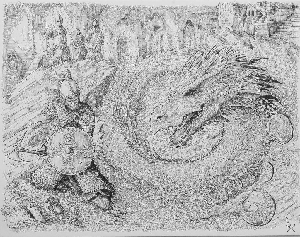 Fram e Scatha, di Jack Dullahan