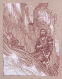 Boromir and the Argonath, di Donato Giancola