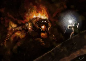 Gandalf contro il Balrog, di Martin Poloczek