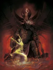 Lúthien balla al cospetto di Morgoth, di Pascal Vitte