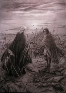Morgoth e Húrin sulla Collina delle Lacrime, di Freyr94