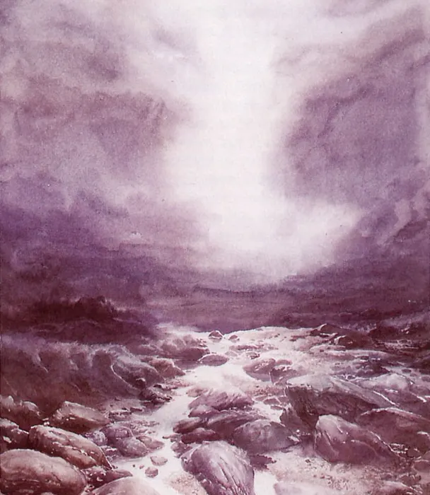 La strada per Isengard, di Alan Lee