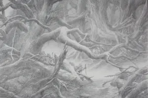 Thorin e la Compagnia a Bosco Atro, di Alan Lee
