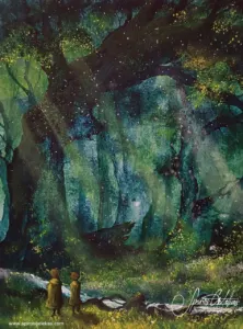Merry e Pipino a Fangorn, di Spiros Gelekas