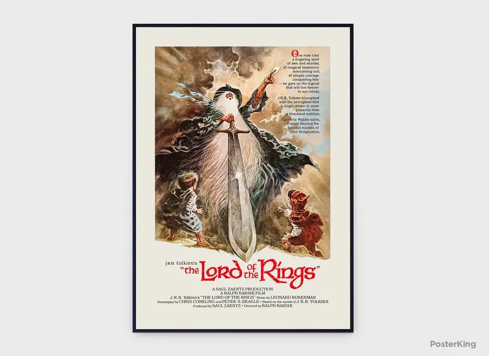 Locandina del Signore degli Anelli, regia di Ralph Bakshi
