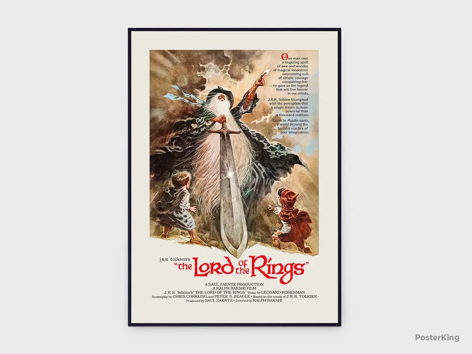 Locandina del Signore degli Anelli, regia di Ralph Bakshi