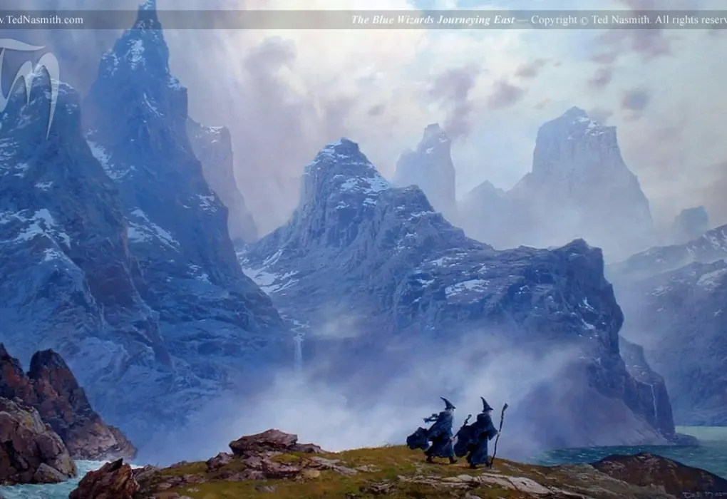 Gli Stregoni Blu in viaggio verso Ovest, di Ted Nasmith